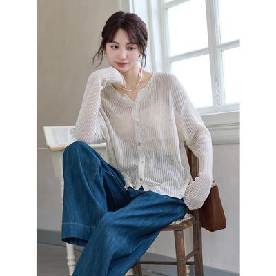 Mokana Women's Round Neck Long Sleeve Knit Sweater