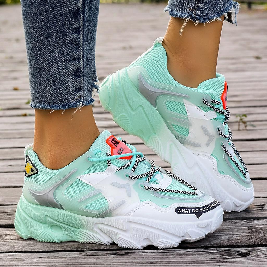 Fashion 2024 Summer Women Outdoor Platform Shoes Vulcanize Fashion Casuals Height Increasing Anti-slip Chunky Sneakers Zapatos De Mujer