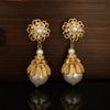Retro Pearl Inlaid Hollow Carving Earrings - Elegant Niche Design