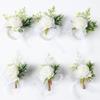 Wedding Chest Flower, Groom Bride Wedding Bridesmaid Wrist Flower, Wedding Accessory, Rose Ribbon Simulation Flower, Wreaths