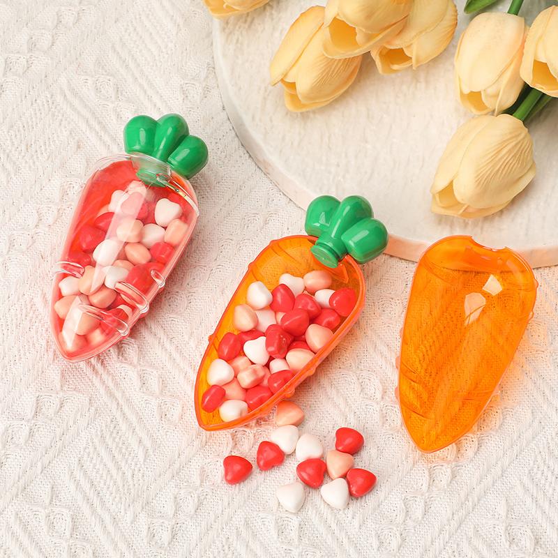 1PC Gift Box DIY Storage Party Easter Ornament Carrot Candy Box Creative Plastics Decorative Party Supplies