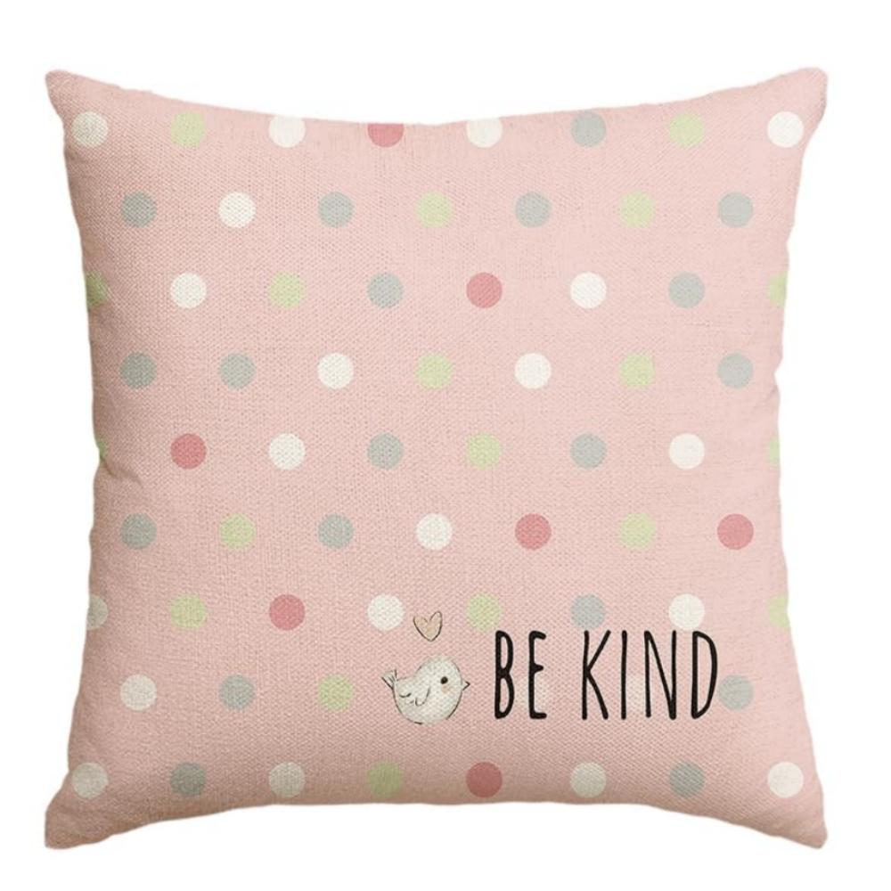 Vikama Easter Pillowcase Throw Pillow Covers Bunny Print Cushion Cover Sofa Decorations Pink Linen Pillow Case Home Pillowslip