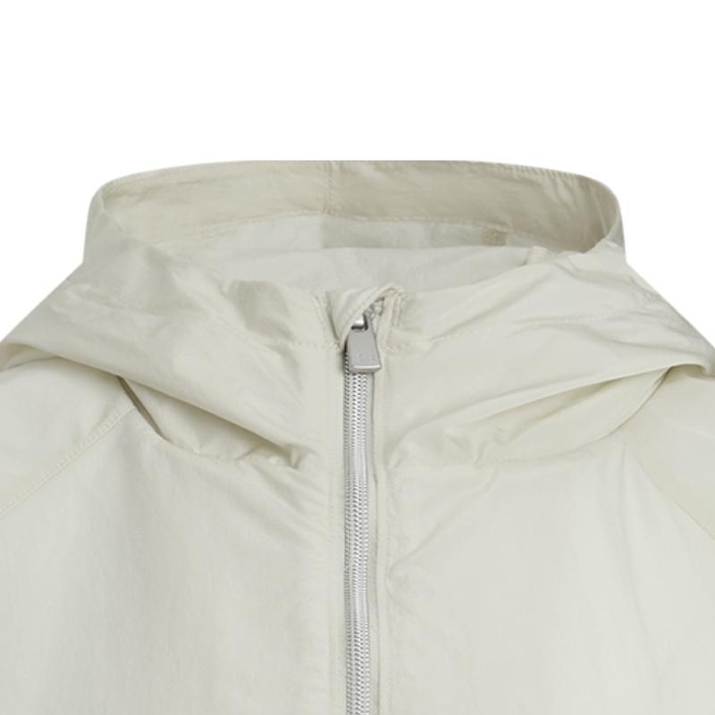 Under Armour Crinkle Woven Loose Comfortable Casual Versatile Jacket Women Jacket Mink-White Gray 6005994-273