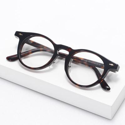 98626 Acetate Full-Frame Horn-Rimmed Glasses C3 Havana