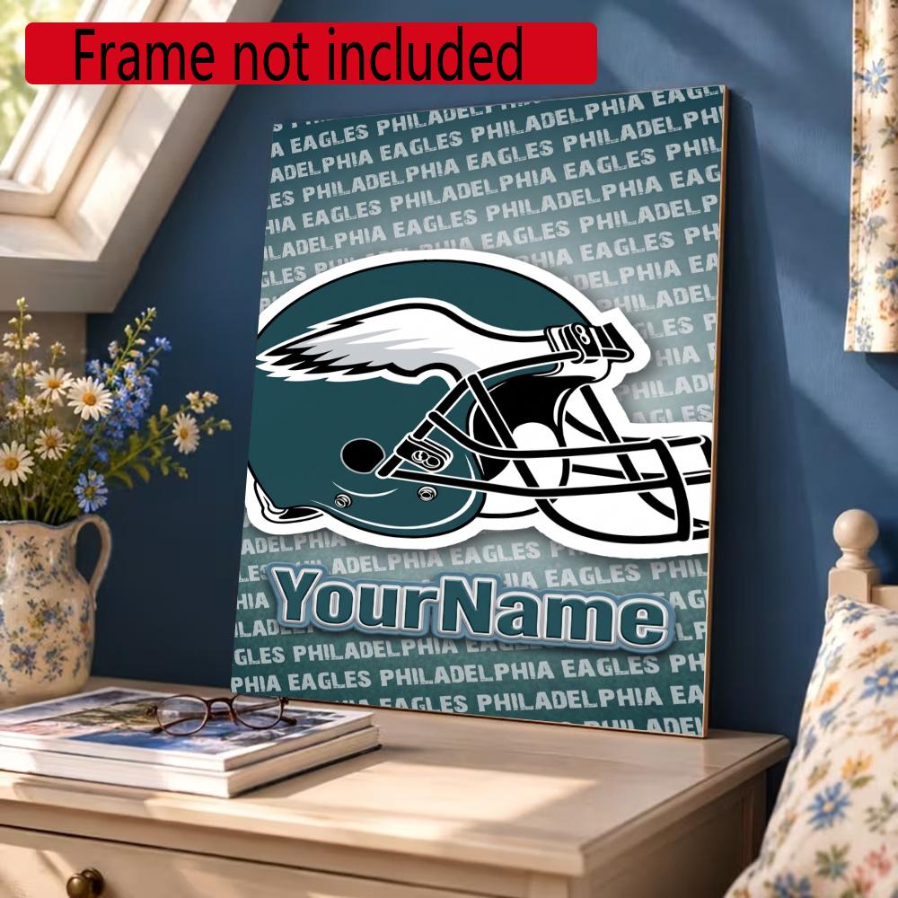 Philadelphia Eagles Personalized Name Diamond Paintings Mosaic Wall Round Diamond Art Painting Kits Embroidery Crystal Accessories Frameless