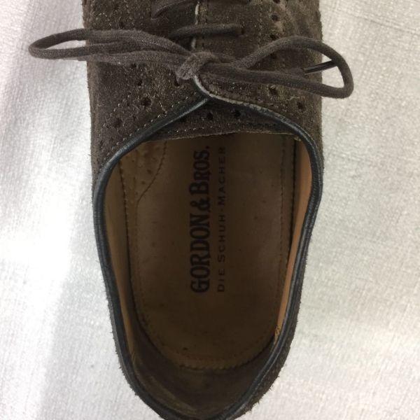 GORDON & BROS Leather Business Shoes Suede Finish Dark Brown size 40 24.5-25.0(USED)