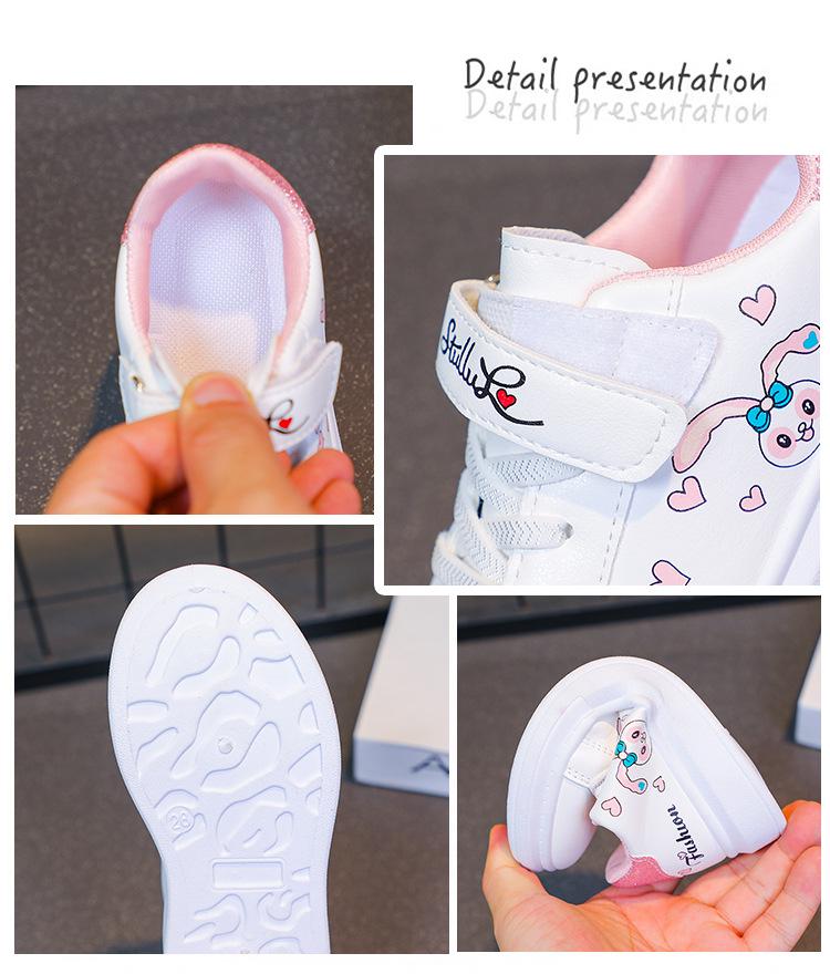 2025 Weiche Sohle Rutschfeste Weiße Laufschuhe für Mädchen - Perfekt für die Grundschule und Sport