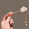 Elegant Chinese Style Hair Clip Tassel Hair Stick Traditional Floral Design Hairstyle Accessor Women Jewelry Hairpin Hair Needle