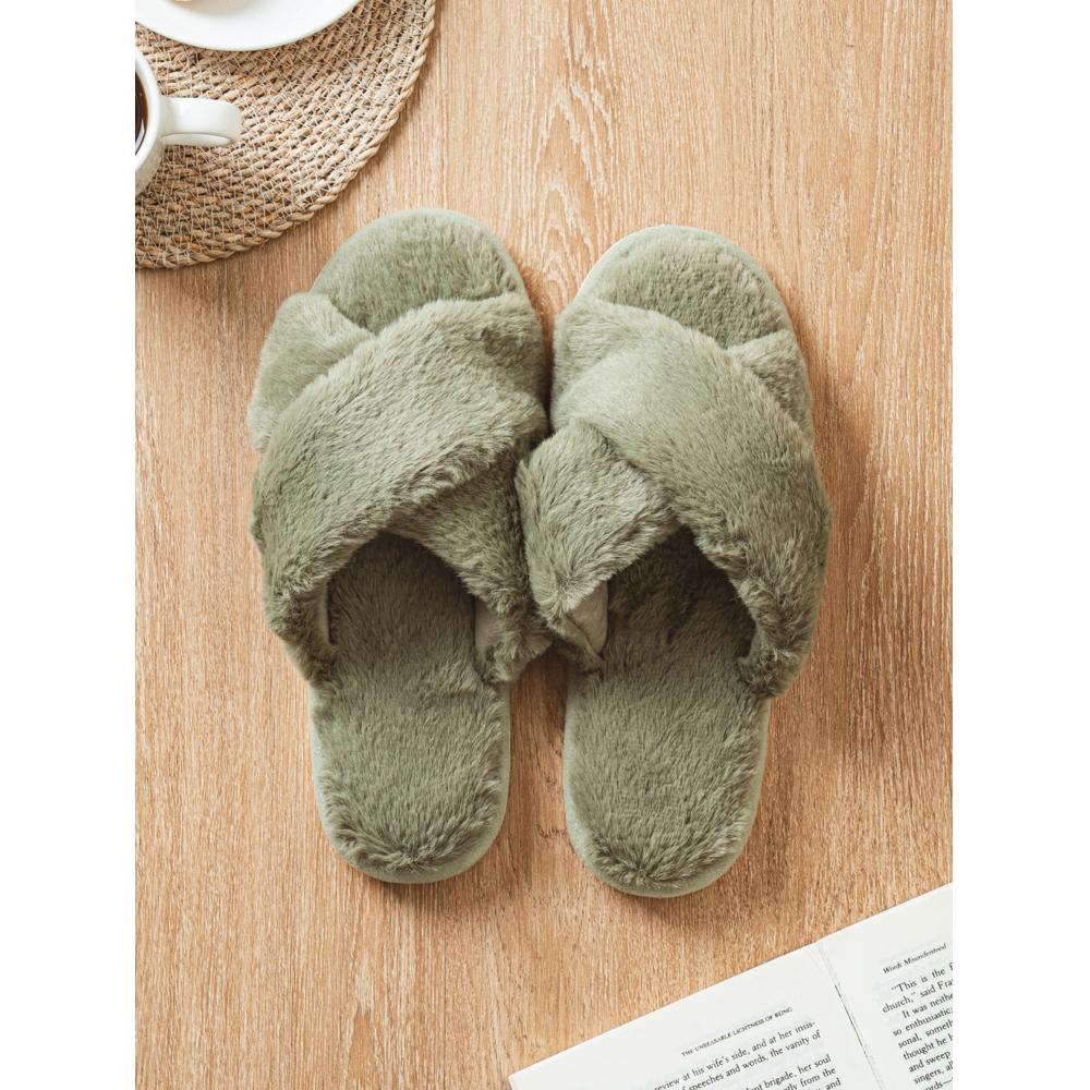

Туфли для гостиной Daiso Instep Twisting Fleece 230 250 мм зеленые