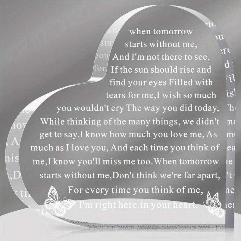 

Heavenly Letter Memorial Table - Sympathy Gift for Loss of Father or Mother чистый