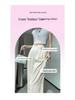 2026 Spring/Summer Chinese Style Satin Wide-Leg Frog Button Pants - Women's Slimming Straight-Leg, Floor-Length Business Trousers