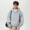 Herren S Locker Kurz Weite Silhouette Kapuzenpullover Freizeit Diagonal Reißverschluss Oberbekleidung