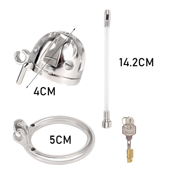 BDSM Stainless Steel Adult Sex Toys for Men   Slave Male Chastity Penis Cage Cock Ring Cuckold Foreskin Torture Scrotum