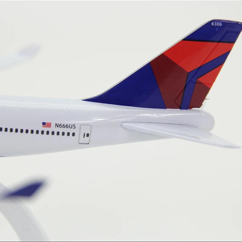 Scale Model Airplane 20cm Metaallegering Voor Delta Luchtvaart Model 747 B747 Vliegtuig Model Statisch Ornament Plane