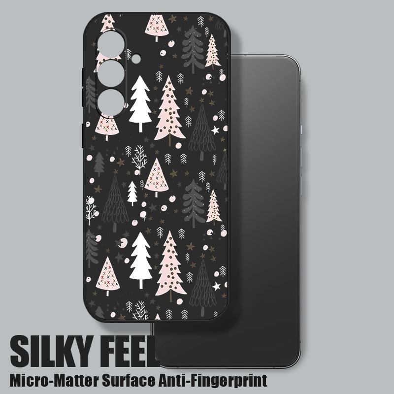 Lanyard Phone Case For Samsung Galaxy A56 A17 A26 A16 A36 A55 A54 A53 A15 S24 S25 FE S25 S22 S23 Ultra Plus Christmas Tree Patterned Cover