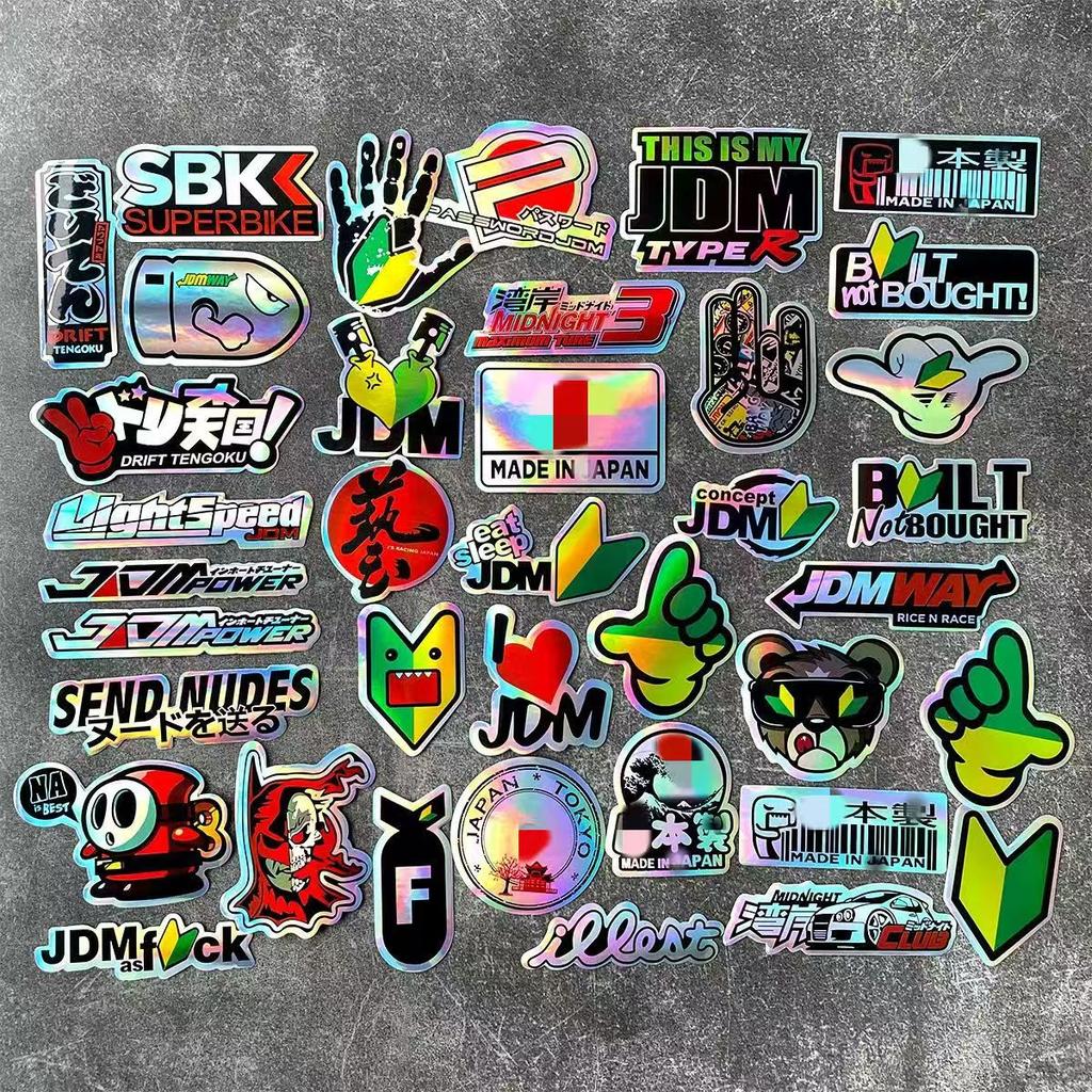 40PCS/Lot Random JDM Motorcycle Decal Moto Body Helmet Car Vinyl Stickers Accessories For YAMAHA MT07 09 R1 R3 R6 Nmax Xmax Tmax