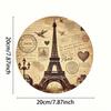 Retro Paris Eiffel Tower Metal Wall Art Plaque Cafe Home Decor Sign