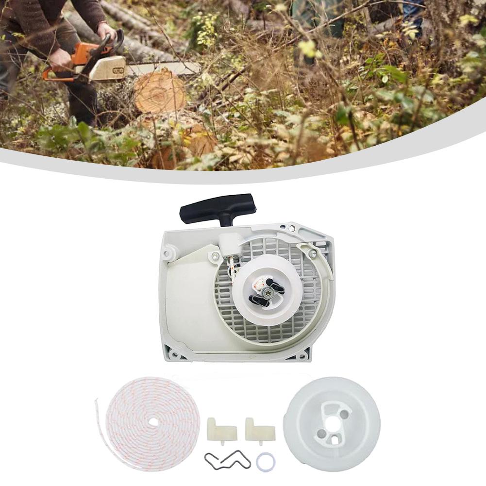 1Set MS460 Recoil Starter Assembly With Rope & Pulley Kit 1128 080 2104 1128 080 2100 Garden Tool Accessories