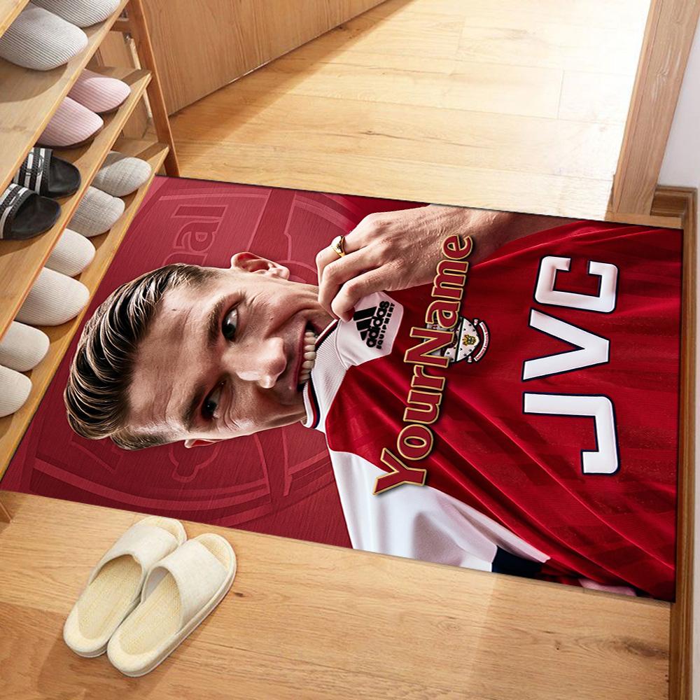 Arsenal Customize Text Area Rug Suitable for Playrooms Outdoor Game Room Hallway Anti-slip Rug Decorate Offices Gift for Festivals