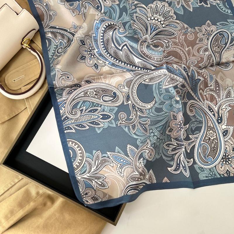68cm Tree of Life Printed Scarf Women's Spring and Summer New Imitation Silk Scarf Temperament Versatile Headscarf Shawl Scarfs