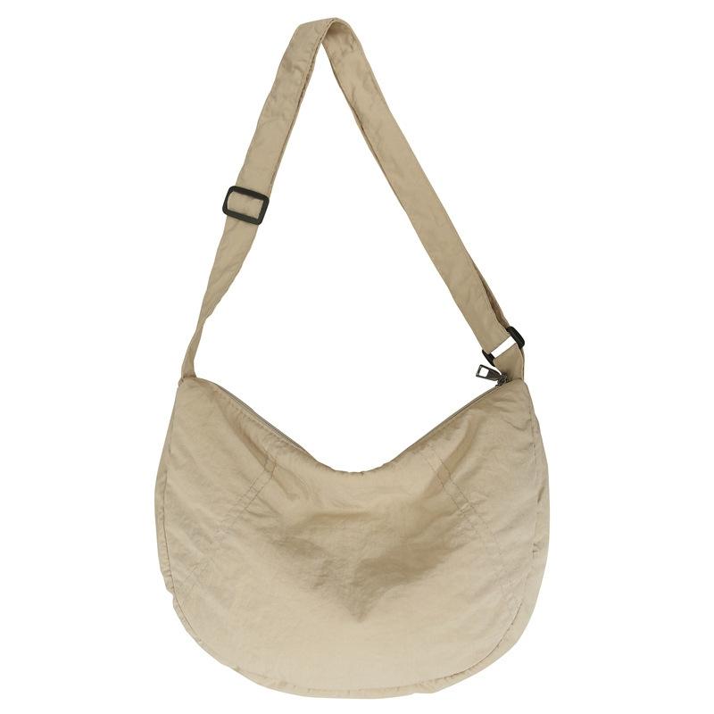 

Японская сумка-мессенджер на одно плечо, новая женская простая и легкая нейлоновая сумка, универсальная водонепроницаемая однотонная сумка-мессенджер белый