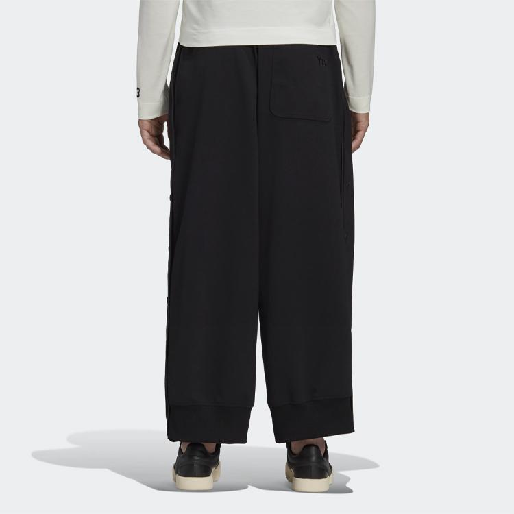 Y-3 Button-Up Loose Casual Pants Unisex Bottoms Black GK4364