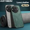KEYSION Luxus Retro PU Leder Handyhülle für Realme GT 8 Pro Weiches Silikon+PC Stoßfeste Handy-Rückseite für Realme GT 8 Pro