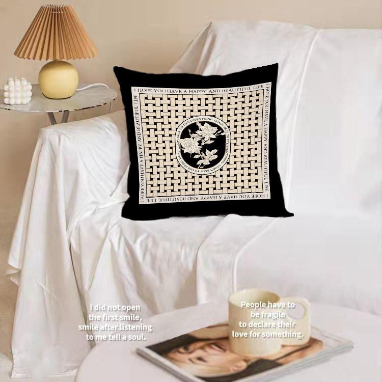 American Retro Art Pillow Case Living Room Sofa Bedroom Backrest Cushion Geometric Art Pillow Home Decoration