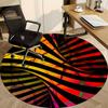 1pc Spiral Abstract Office Round Area Rug, Indoor Mat Suitable ForOffice, Under Office Chairs Bedroom Living Room Home Decor, Room Deco q078