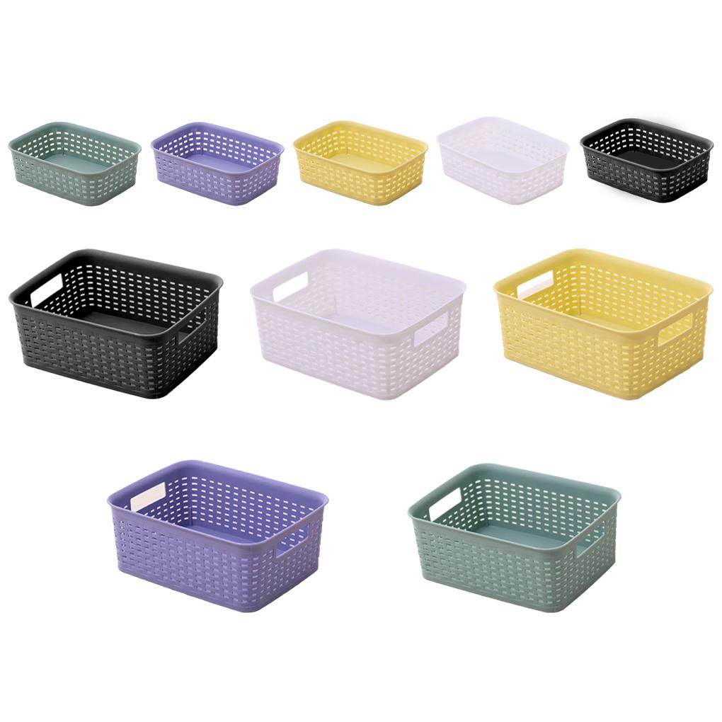 Household Storage Basket - Versatile And Practical For Office Kitchen Bathroom Plasticforte Laundry Basket Woven