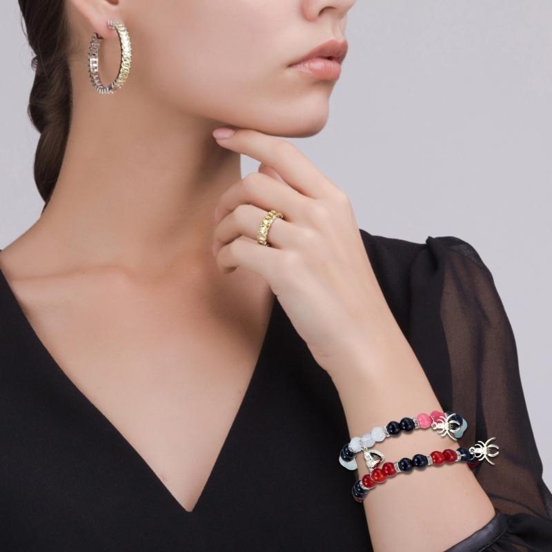 1 Paar Spinnen-Paararmbänder Magnetisches Herz-Design Handgelenkkette Trend Freundschaftsarmband für den Alltag Halloween-Party