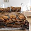 3-teiliges Anime-Teddybär-Bettwäscheset - Enthält einen Bettbezug und zwei Kissenbezüge (Kein Kern) - Perfekt für Schlafzimmer- und Gästezimmerdekoration,