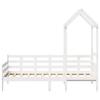 Daybed with Canopy White 80x200 cm Solid Pine Wood