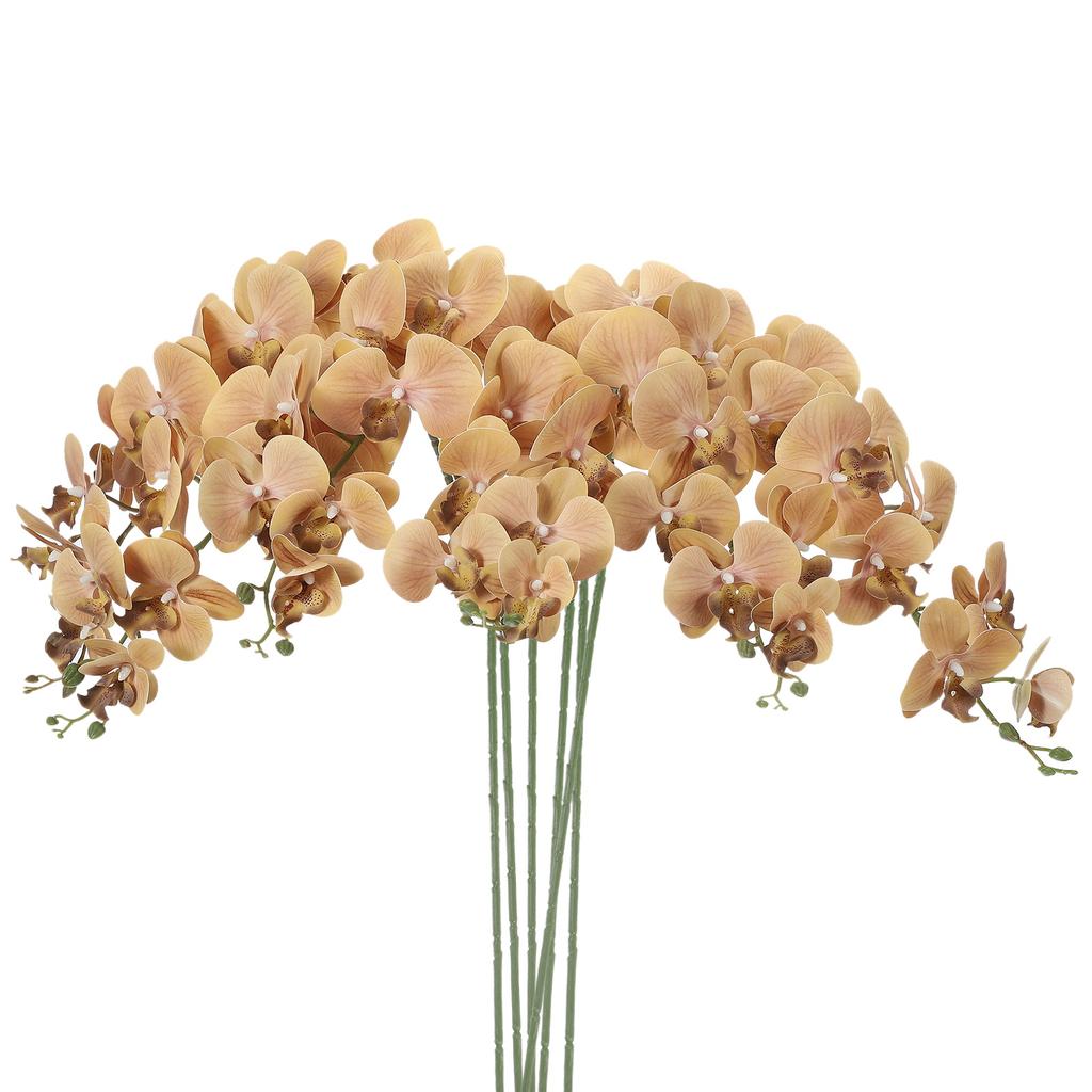 6pcs Artificial Orchid Stems 41" 9 Heads Faux Phalaenopsis Flowers Real Touch Fake Orchid Flower Branch for Vase Home Wedding