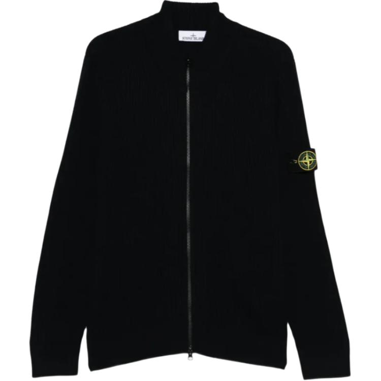 Stone Island Badge Rits Lange Mouwen Gebreide Trui Heren trui K2S1551000-06S00C2-V0029 L