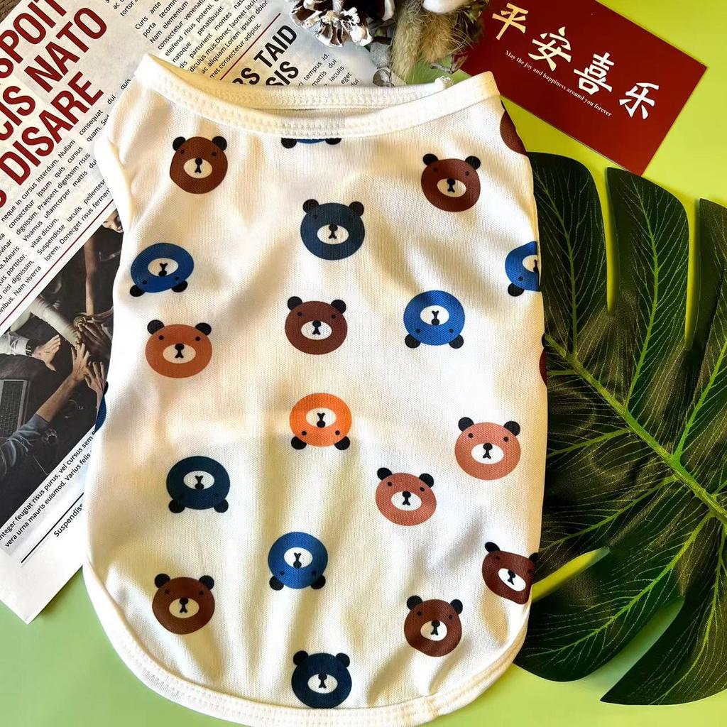 Spring and Summer Dog Clothes Cat Teddy Poodle Chihuahua Bizarre Bear Small Medium Dog Clothes Yellow Duckling Vest