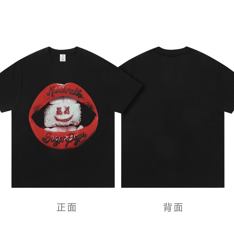 Marshello Cotton Candy 100 Dj Peripheral Short-sleeved T-shirt Men Ssk Vac Electrosyllabic Gear Wear Matching Clothing T-shirt