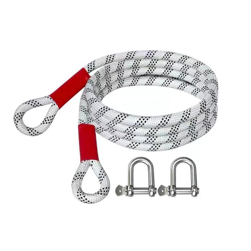 Multiple Sizes Car Outdoor Off-road Trailer Tow Rope Emergency Rescue Rope Thicker Car Nylon Colour Changing Nylon Pulling Rope