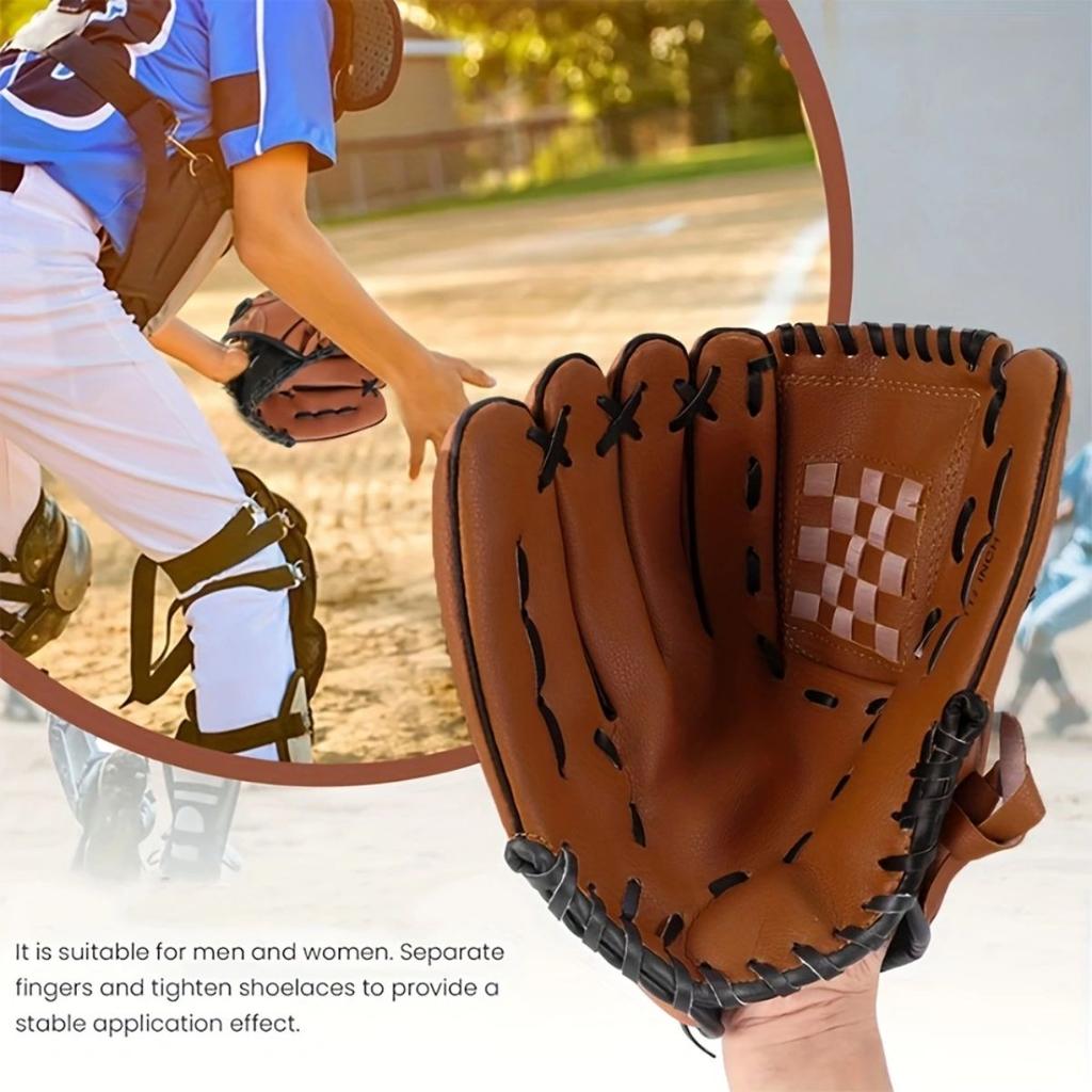 Baseballová rukavice pro dospělé a mládež 9,5-12,5 palce Tréninková rukavice pro vnější pole Prémiová syntetická kůže Baseball Softball (ŽÁDNÝ BASEBALL)