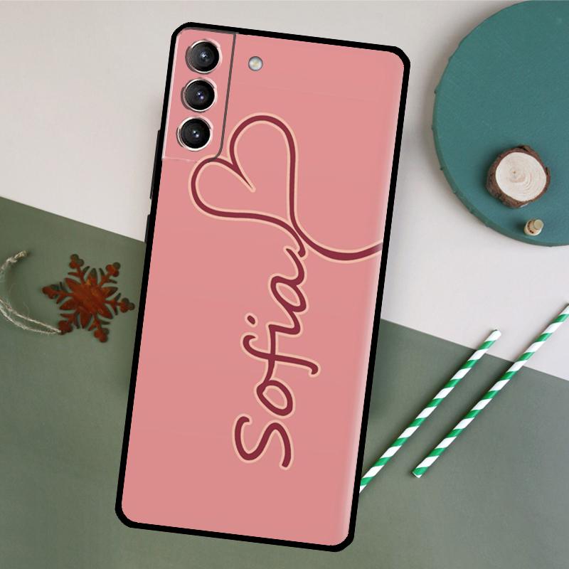 

PERSONALISED CUSTOM INITIALS NAME Case For Samsung Galaxy S23 S22 Ultra S20 S21 FE S8 S9 S10 Plus Note 10 20 Ultra Back Cover Galaxy S10