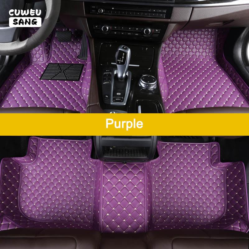 CUWEUSANG Custom Car Floor Mats For Skoda Superb Auto Carpets Foot Coche Accessorie