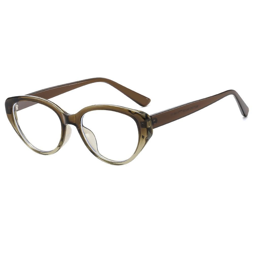 Personalized Cat Eye Anti-blue Light Glasses For Women Myopia Glasses Fashionable Flat-light Glasses 9027