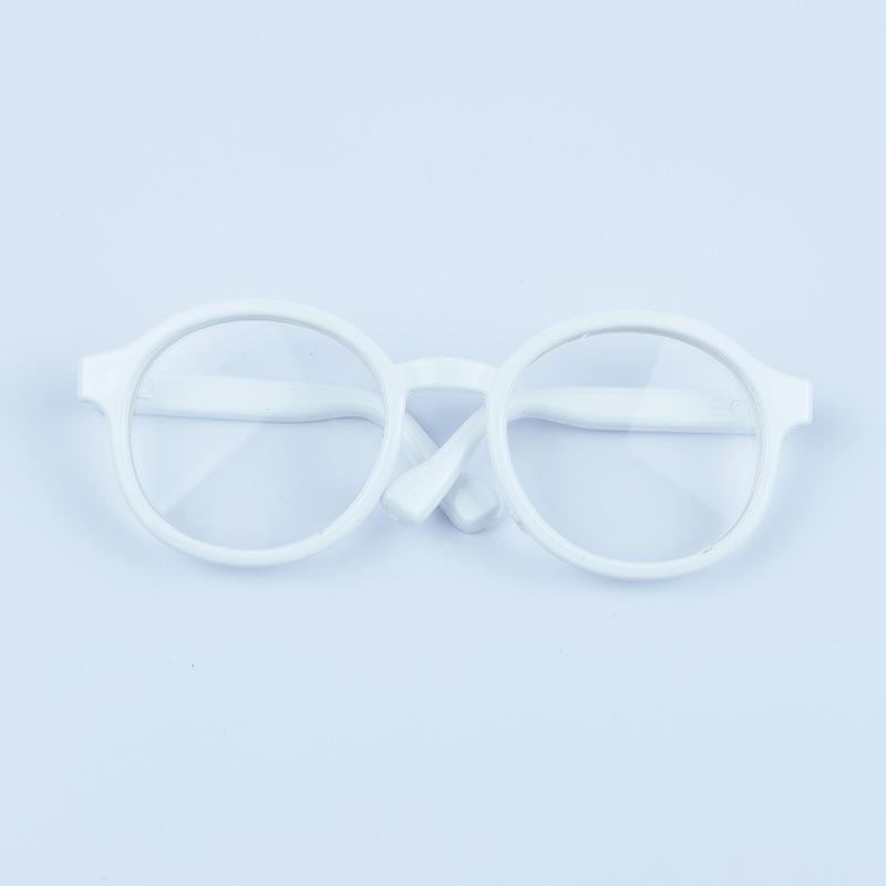

For 10CM 15cm 20cm Dolls Glasses 4.5cm 6.5cm 9cm Length Clear Lens Round Frame Eyewear Eye Glasses Doll Clothes Accessories 4.5cm for 10cm doll