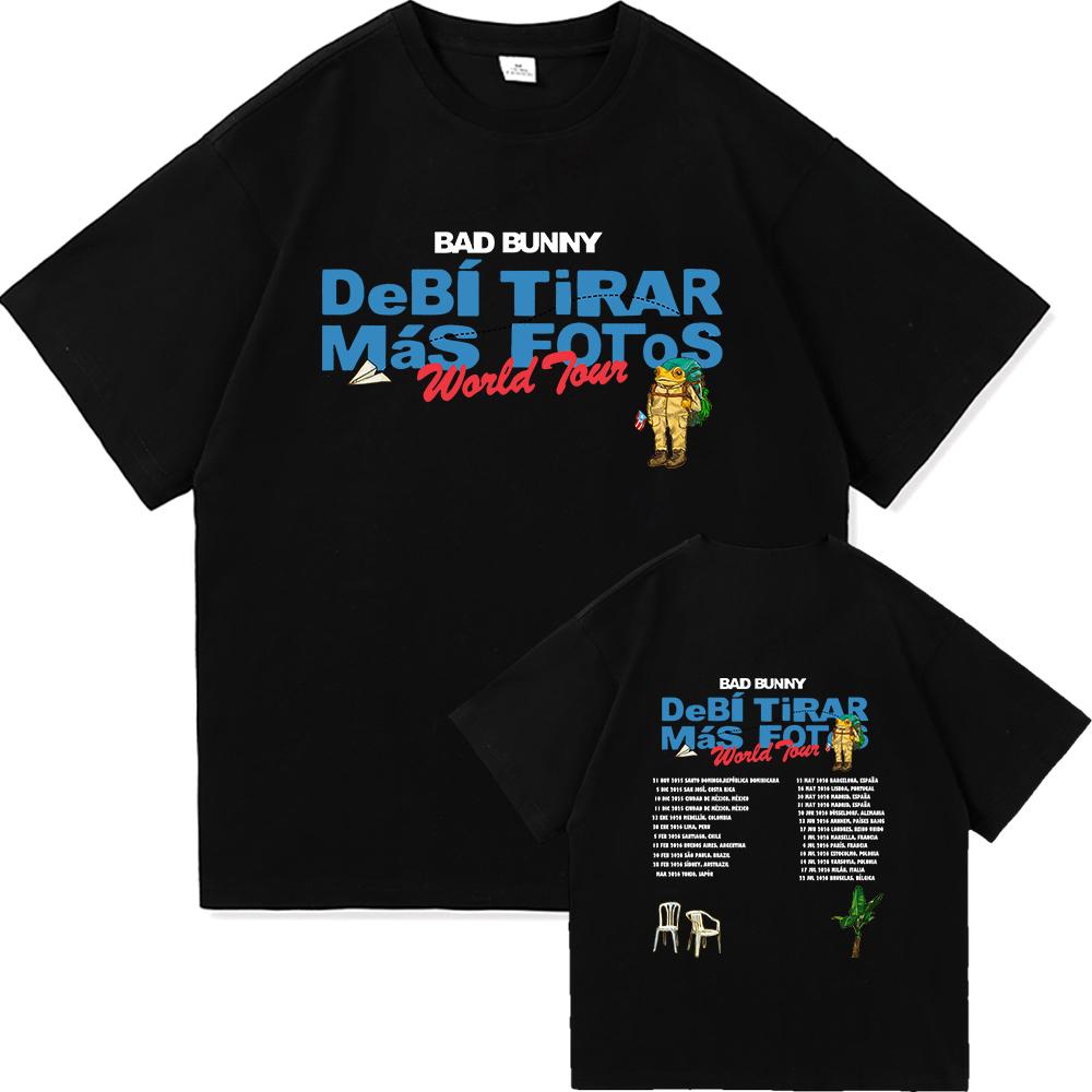 Bad Bunny DTMF World Tour 2026 Maglietta UomoDonna Abbigliamento Vintage Harajuku Vestiti di Alta Qualità Magliette in Puro Cotone per Fan Regalo