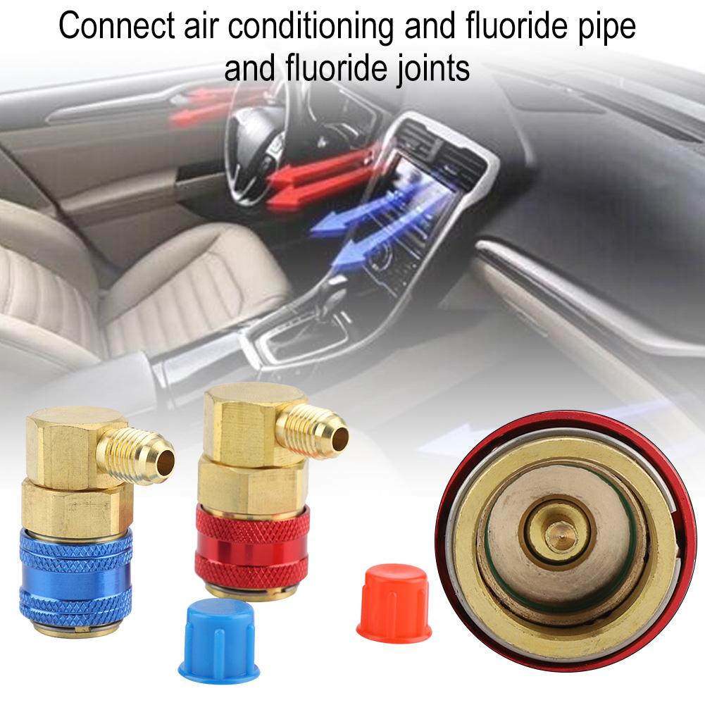 Pair of R134a Car Air Condition Fluoride Joints Quick Couplers Connectors for Refrigerant R134a