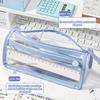 Transparent Pen Bag Stable Triangle Base Stationery Pouch Multi-functional Pencil Case  Students