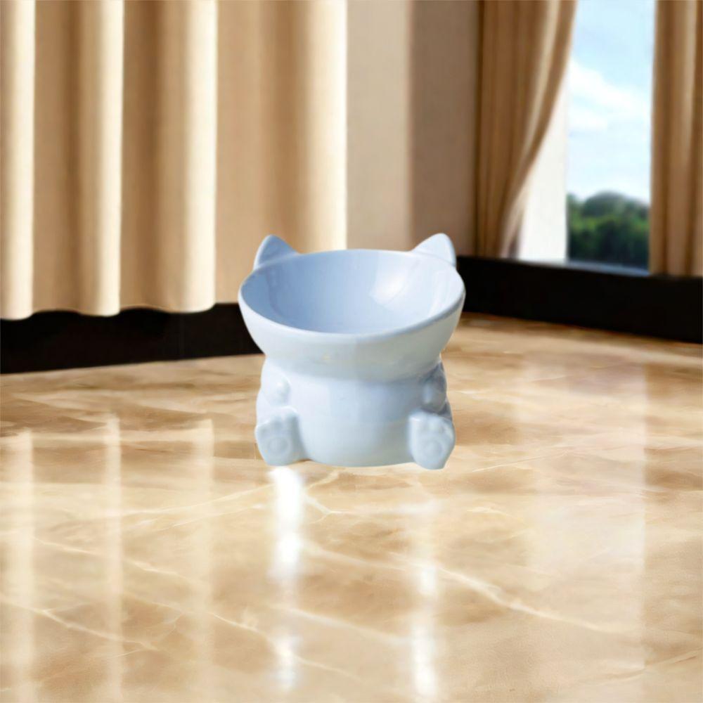 Creative Pet High Foot Bowl Ceramic Pet Drinking Feeder Dog Food Feeding Basin  Neck Protection