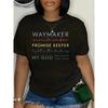 Womens Plus Size Letter Print Casual T Shirt