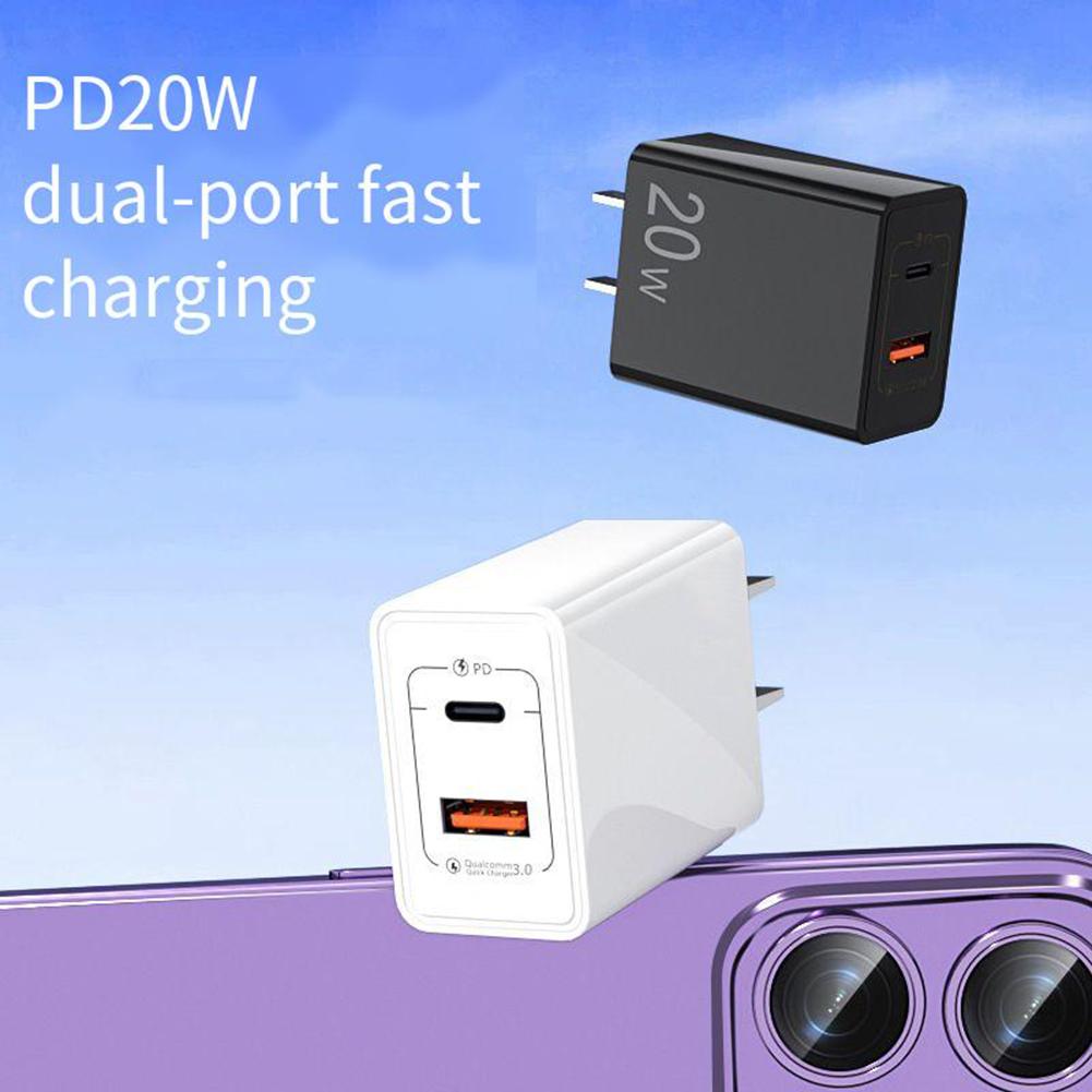 USB Fast Wall Charger Block 20W Multi-interface PD Power Adapter For Laptops Smart Phone Tablet PC 3C Safety Certification
