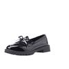 Women's Patent Leather Bow Loafers, Mary Jane Style Slip-On Flats, Plus Size Spring Fall Shoes